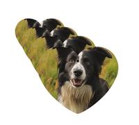 Lot de 4 désodorisants de voiture à suspendre - Cartes parfumées pour SUV, Mohado Border Collie, chien, aromathérapie, tablette, miroir intérieur pour chambre à coucher, armoire, armoire à chaussures