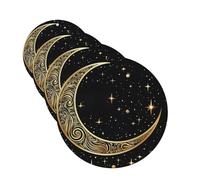 Lot de 4 désodorisants de voiture à suspendre - Cartes parfumées pour SUV - Motif croissant de lune - Tablette d'aromathérapie - Pour chambre à coucher, armoire, armoire à chaussures