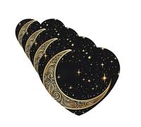 Lot de 4 désodorisants de voiture à suspendre - Cartes parfumées pour SUV - Motif croissant de lune - Tablette d'aromathérapie - Pour chambre à coucher, armoire, armoire à chaussures