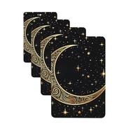 Lot de 4 désodorisants de voiture à suspendre - Cartes parfumées pour SUV - Motif croissant de lune - Tablette d'aromathérapie - Pour chambre à coucher, armoire, armoire à chaussures