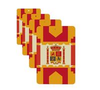 Lot de 4 désodorisants de voiture à suspendre - Cartes parfumées pour SUV - Motif drapeau espagnol - Tablettes d'aromathérapie - Pour chambre à coucher, armoire, armoire à chaussures