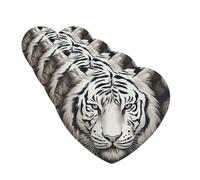 Lot de 4 désodorisants de voiture à suspendre - Cartes parfumées pour SUV - Motif tête de tigre blanc - Tablettes d'aromathérapie de voiture - Pendentif miroir intérieur pour chambre à coucher