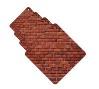 Lot de 4 désodorisants de voiture à suspendre - Cartes parfumées pour SUV, mur de briques rouges, tablettes d'aromathérapie, miroir intérieur de voiture, pendentif pour chambre à coucher, armoire