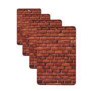 Lot de 4 désodorisants de voiture à suspendre - Cartes parfumées pour SUV, mur de briques rouges, tablettes d'aromathérapie, miroir intérieur de voiture, pendentif pour chambre à coucher, armoire