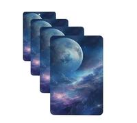 Lot de 4 désodorisants de voiture à suspendre - Cartes parfumées pour SUV, nébuleuse et lune - Tablettes d'aromathérapie de voiture - Pour chambre à coucher, armoire, armoire à chaussures
