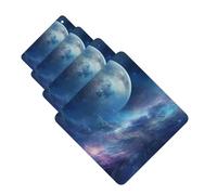 Lot de 4 désodorisants de voiture à suspendre - Cartes parfumées pour SUV, nébuleuse et lune - Tablettes d'aromathérapie de voiture - Pour chambre à coucher, armoire, armoire à chaussures