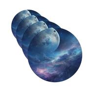 Lot de 4 désodorisants de voiture à suspendre - Cartes parfumées pour SUV, nébuleuse et lune - Tablettes d'aromathérapie de voiture - Pour chambre à coucher, armoire, armoire à chaussures