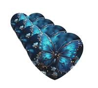 Lot de 4 désodorisants de voiture à suspendre - Cartes parfumées pour SUV - Papillon bleu et lune - Tablettes d'aromathérapie - Pour chambre à coucher, armoire, armoire à chaussures