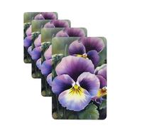 Lot de 4 désodorisants de voiture à suspendre - Cartes parfumées pour SUV - Pensée - Aromathérapie - Tablettes d'aromathérapie - Pour chambre à coucher, armoire, armoire à chaussures