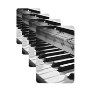 Lot de 4 désodorisants de voiture à suspendre - Cartes parfumées pour SUV, piano, tablettes d'aromathérapie de voiture, miroir intérieur de voiture, pendentif pour chambre à coucher, armoire, armoire