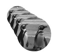 Lot de 4 désodorisants de voiture à suspendre - Cartes parfumées pour SUV, pingouin debout sur la plage, voiture, aromathérapie, miroir intérieur de voiture, pendentif pour chambre à coucher, armoire