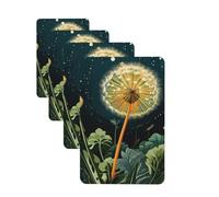 Lot de 4 désodorisants de voiture à suspendre - Cartes parfumées pour SUV, pissenlits à la tombée de la nuit - Tablettes d'aromathérapie de voiture - Pendentif miroir intérieur pour chambre à coucher
