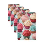 Lot de 4 désodorisants de voiture à suspendre - Cartes parfumées pour SUV, sucette, cupcakes, beignet, aromathérapie, voiture, miroir intérieur, pendentif pour chambre à coucher, armoire, armoire à
