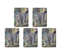 Lot de 4 désodorisants de voiture à suspendre - Cartes parfumées pour voiture - Bobcat sauvage - Décoration intérieure - Cartes parfumées pour rétroviseurs