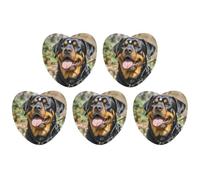 Lot de 4 désodorisants de voiture à suspendre - Cartes parfumées pour voitures - Rottweiler - Tête de langue - Décoration intérieure de voiture - Cartes parfumées pour rétroviseur automobile