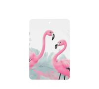 Lot de 4 désodorisants de voiture à suspendre - Cartes parfumées - Tablettes d'aromathérapie de voiture - Flamant rose - Désodorisant de voiture - Pendentif miroir - Cadeaux pour femmes et hommes