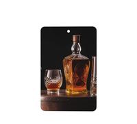 Lot de 4 désodorisants de voiture à suspendre - Cartes parfumées - Tablettes d'aromathérapie de voiture, whisky, bière, images de voiture, désodorisants de voiture, rétroviseurs, pendentifs, cadeaux