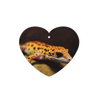 Lot de 4 désodorisants de voiture à suspendre - Cartes parfumées - Tablettes d'aromathérapie - Léopard - Petit gecko - Désodorisant de voiture - Pendentif miroir - Cadeaux pour homme et femme