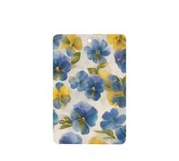 Lot de 4 désodorisants de voiture à suspendre - Motif pensées aquarelles en bleu doux - Pour tablettes d'aromathérapie de voiture