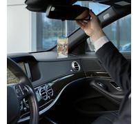 Lot de 4 désodorisants de voiture à suspendre parfum lavande parfum aquarelle magique village de Noël comprimés d'aromathérapie pour rétroviseur pendentif désodorisant voiture longue durée carte