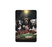 Lot de 4 désodorisants de voiture à suspendre, parfumés, en forme de cartes ou de chiens jouant au poker. Convient aux femmes et aux hommes.