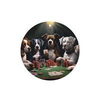 Lot de 4 désodorisants de voiture à suspendre, parfumés, en forme de cartes ou de chiens jouant au poker. Convient aux femmes et aux hommes.