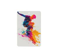 Lot de 4 désodorisants de voiture à suspendre Street Art pour skateboard, cartes parfumées pour tablettes d'aromathérapie de voiture