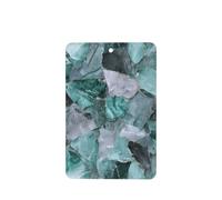 Lot de 4 désodorisants de voiture à texture marbre gris jade - Cartes parfumées à suspendre - Cartes parfumées pour tablettes d'aromathérapie de voiture