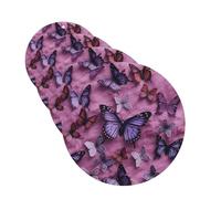 Lot de 4 désodorisants de voiture « All Butterflies Are on Purple Background » - Amusants à suspendre - Longue durée - Pour miroir - Cadeau pour homme et femme - Forme ronde