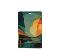 Lot de 4 désodorisants de voiture Art abstrait de paysage naturel - Cartes parfumées à suspendre - Cartes parfumées pour tablettes d'aromathérapie de voiture