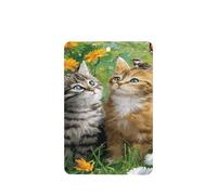Lot de 4 désodorisants de voiture avec 2 adorables chats colorés et papillons - Cartes parfumées à suspendre - Pour tablettes d'aromathérapie de voiture