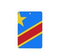 Lot de 4 désodorisants de voiture avec drapeau de la République du Congo - Cartes parfumées à suspendre - Pour tablettes d'aromathérapie de voiture