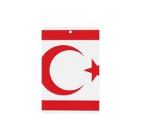 Lot de 4 désodorisants de voiture avec drapeau de la République turque de Chypre du Nord, cartes parfumées à suspendre, cartes parfumées pour tablettes d'aromathérapie de voiture