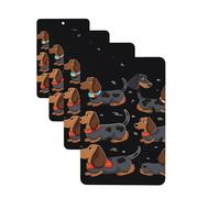 Lot de 4 désodorisants de voiture avec inscription « I Love My Dog » - Cartes parfumées à suspendre - Parfum durable - Tablettes d'aromathérapie pour voiture, rétroviseur, penderie - Armoire à