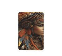 Lot de 4 désodorisants de voiture avec inscription « Native Woman wearing an Feathered Headdres » - Cartes parfumées à suspendre - Pour tablettes d'aromathérapie de voiture