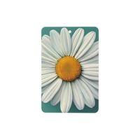 Lot de 4 désodorisants de voiture avec marguerite blanche avec centre jaune sur turquoise - Cartes parfumées à suspendre pour tablettes d'aromathérapie de voiture