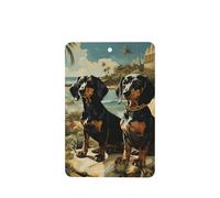 Lot de 4 désodorisants de voiture Bento en forme de teckel - Cadeaux durables pour homme et femme - Tablettes d'aromathérapie à suspendre - Parfum lavande