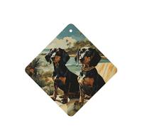 Lot de 4 désodorisants de voiture Bento en forme de teckel - Cadeaux durables pour homme et femme - Tablettes d'aromathérapie à suspendre - Parfum lavande