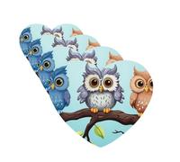 Lot de 4 désodorisants de voiture - Cartes parfumées à suspendre - Motif hiboux sur une branche - Parfum durable - Pour armoire à chaussures