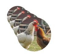 Lot de 4 désodorisants de voiture - Cartes parfumées à suspendre - Motif poules et ferme - Parfum durable - Pour armoire à chaussures
