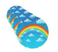 Lot de 4 désodorisants de voiture - Cartes parfumées à suspendre - Nuages arc-en-ciel - Gouttes de pluie - Parfum durable - Tablettes d'aromathérapie de voiture - Pendentif pour rétroviseur de voiture