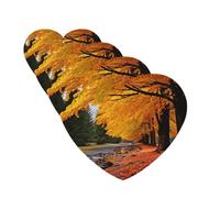 Lot de 4 désodorisants de voiture - Couleurs d'automne - Cartes parfumées à suspendre - Parfum durable - Tablettes d'aromathérapie de voiture - Pendentif de rétroviseur pour armoire à chaussures