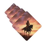 Lot de 4 désodorisants de voiture Cowboy West à suspendre - Parfum durable - Tablettes d'aromathérapie pour voiture, rétroviseur, penderie - Armoire à chaussures