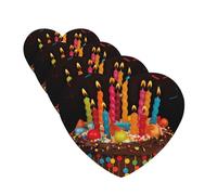 Lot de 4 désodorisants de voiture décoratifs pour voiture - Longue durée - Parfum à suspendre - Joyeux anniversaire - Grand gâteau - Tablette d'aromathérapie - Pendentif de rétroviseur - Pour homme et