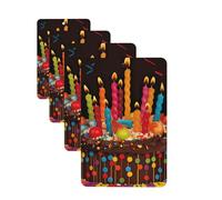 Lot de 4 désodorisants de voiture décoratifs pour voiture - Longue durée - Parfum à suspendre - Joyeux anniversaire - Grand gâteau - Tablette d'aromathérapie - Pendentif de rétroviseur - Pour homme et