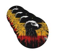 Lot de 4 désodorisants de voiture décoratifs pour voiture - Longue durée - Parfum à suspendre - Parfum drapeau de l'Allemagne - aigle - Tablettes d'aromathérapie - Pendentif de rétroviseur - Pour