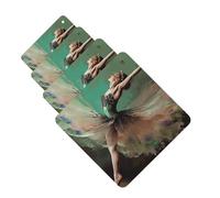 Lot de 4 désodorisants de voiture décoratifs pour voiture - Longue durée - Parfum ballerine comme papillon - Aromathérapie - Pour rétroviseur de voiture - Pour homme et femme