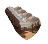 Lot de 4 désodorisants de voiture décoratifs pour voiture - Longue durée - Parfum Vieux West Cowboy Ville - Tablette d'aromathérapie - Pendentif pour rétroviseur - Pour homme et femme