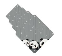 Lot de 4 désodorisants de voiture décoratifs pour voiture - Longue durée - Parfumé - Parfum amusant - Bébé panda - Tablettes d'aromathérapie - Pendentif de rétroviseur - Pour homme et femme