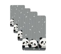 Lot de 4 désodorisants de voiture décoratifs pour voiture - Longue durée - Parfumé - Parfum amusant - Bébé panda - Tablettes d'aromathérapie - Pendentif de rétroviseur - Pour homme et femme